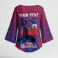 Personalized Afro-Haiti Football Kimono Sleeve Blouse 2026 Nou Retounen Anko - African Pride