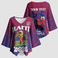Personalized Afro-Haiti Football Kimono Sleeve Blouse 2026 Nou Retounen Anko - African Pride