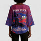 Personalized Afro-Haiti Football Kimono Sleeve Blouse 2026 Nou Retounen Anko - African Pride