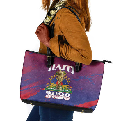 Afro-Haiti Football Leather Tote Bag 2026 Nou Retounen Anko - African Pride
