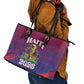 Afro-Haiti Football Leather Tote Bag 2026 Nou Retounen Anko - African Pride