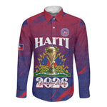 Personalized Afro-Haiti Football Long Sleeve Button Shirt 2026 Nou Retounen Anko - African Pride