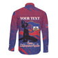 Personalized Afro-Haiti Football Long Sleeve Button Shirt 2026 Nou Retounen Anko - African Pride