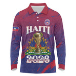 Personalized Afro-Haiti Football Long Sleeve Polo Shirt 2026 Nou Retounen Anko - African Pride