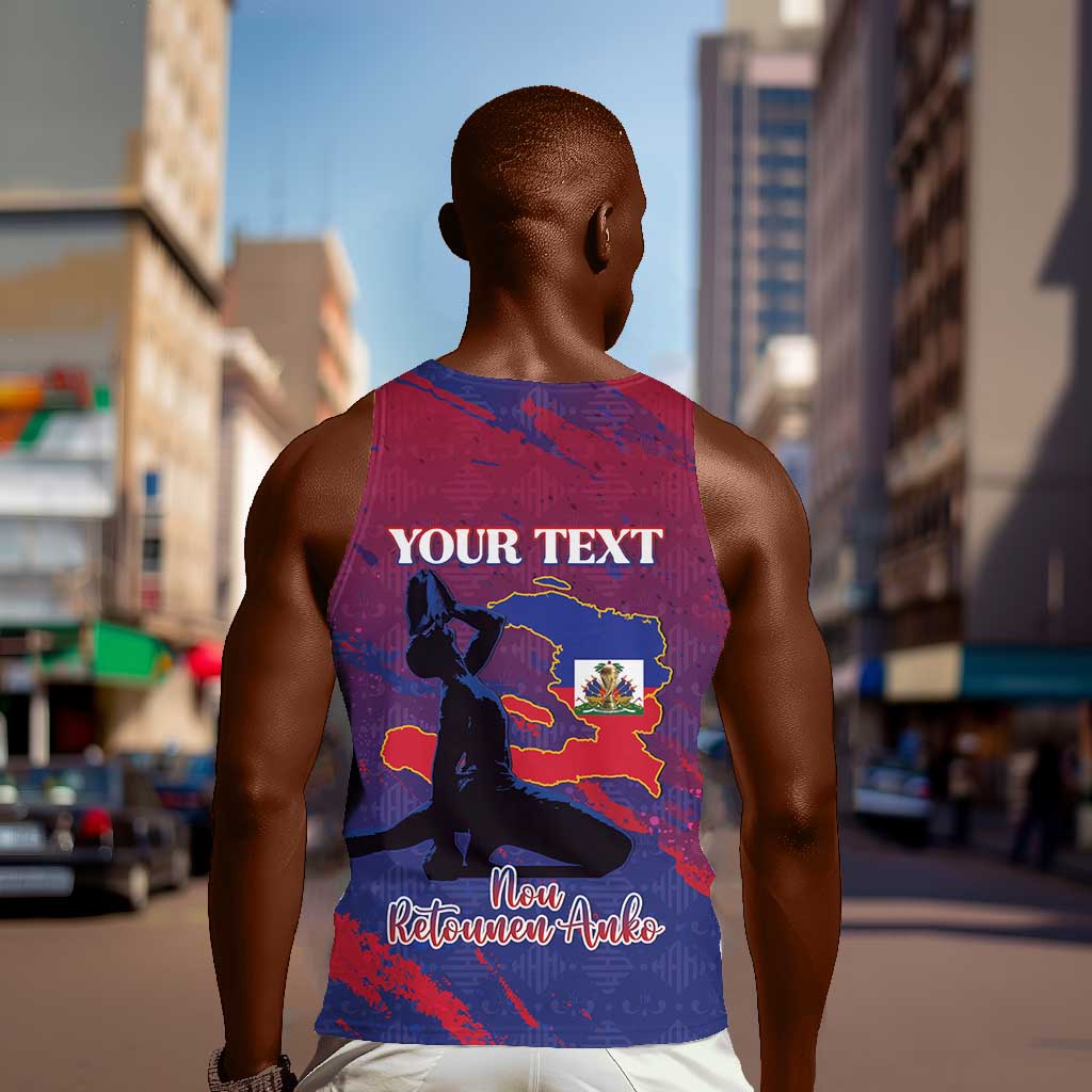 Personalized Afro-Haiti Football Men Tank Top 2026 Nou Retounen Anko - African Pride