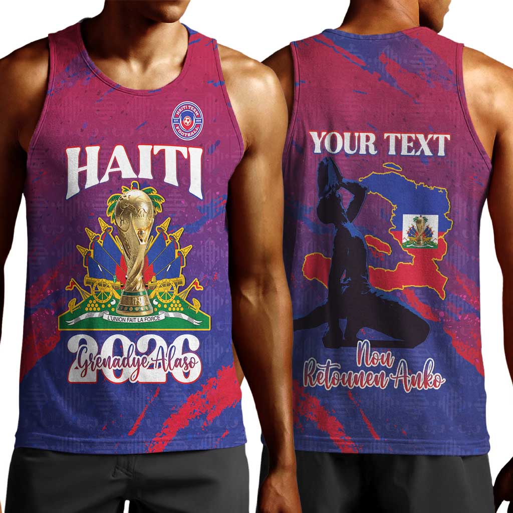 Personalized Afro-Haiti Football Men Tank Top 2026 Nou Retounen Anko - African Pride