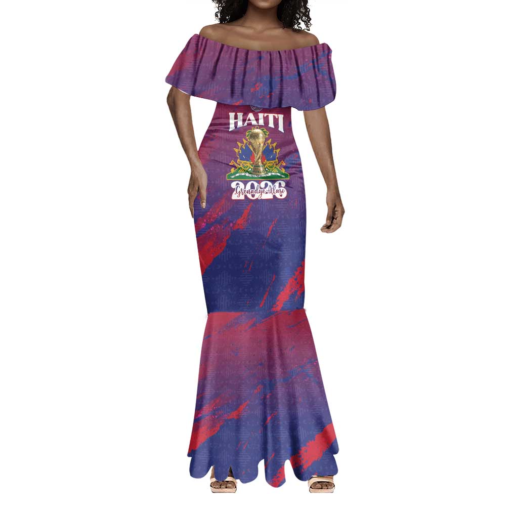 Personalized Afro-Haiti Football Mermaid Dress 2026 Nou Retounen Anko - African Pride