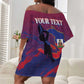 Personalized Afro-Haiti Football Off Shoulder Short Dress 2026 Nou Retounen Anko - African Pride