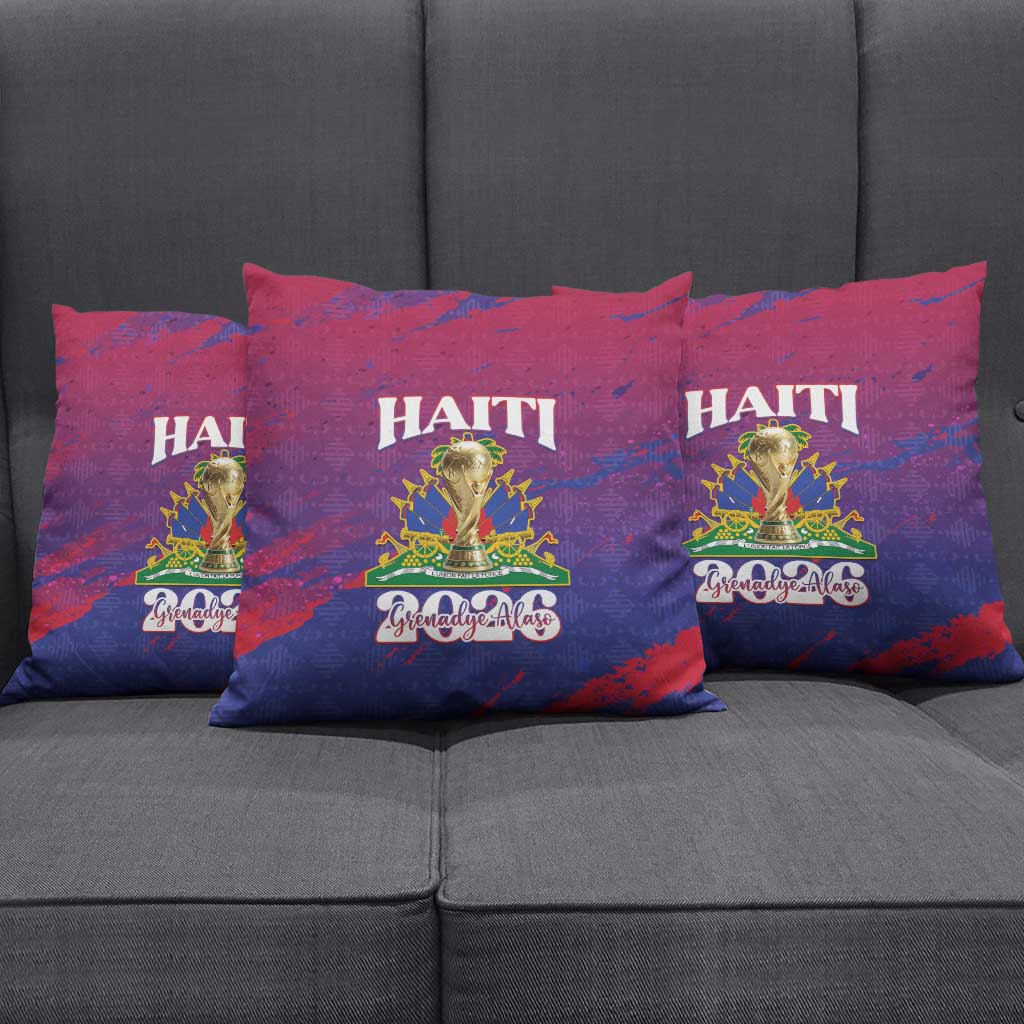 Afro-Haiti Football Pillow Cover 2026 Nou Retounen Anko - African Pride