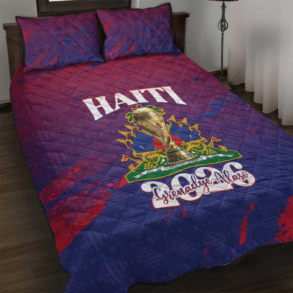 Afro-Haiti Football Quilt Bed Set 2026 Nou Retounen Anko - African Pride