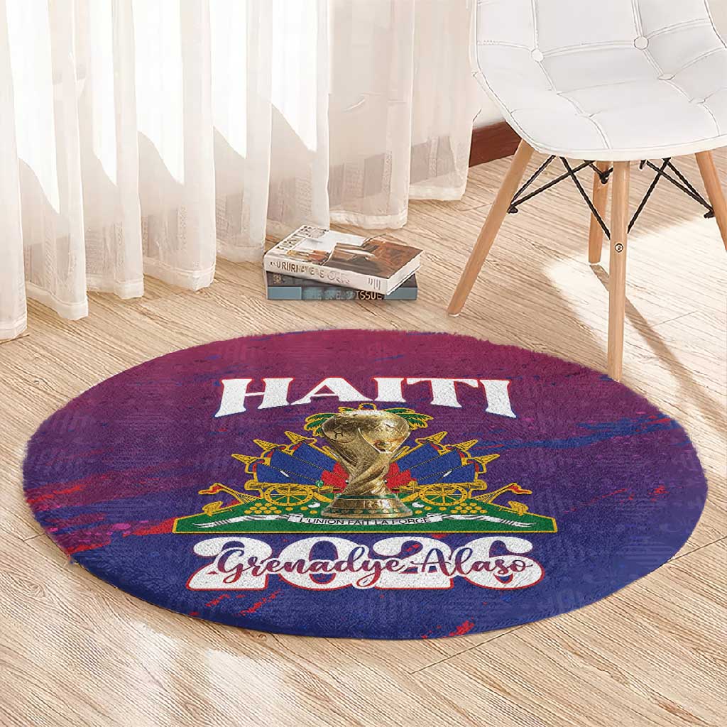 Afro-Haiti Football Round Carpet 2026 Nou Retounen Anko - African Pride
