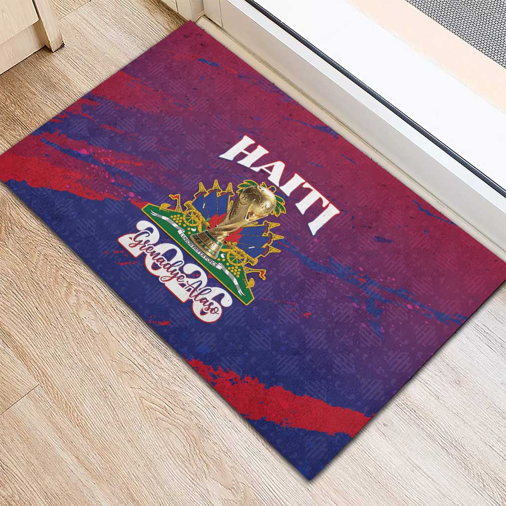 Afro-Haiti Football Rubber Doormat 2026 Nou Retounen Anko - African Pride