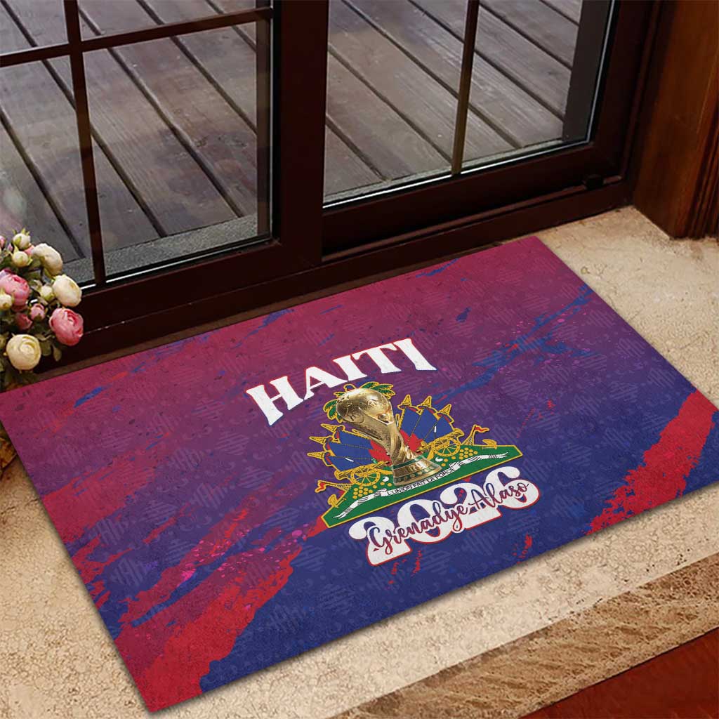 Afro-Haiti Football Rubber Doormat 2026 Nou Retounen Anko - African Pride