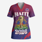 Personalized Afro-Haiti Football Scrub Top 2026 Nou Retounen Anko - African Pride