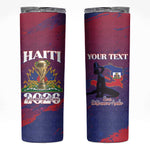 Personalized Afro-Haiti Football Skinny Tumbler 2026 Nou Retounen Anko - African Pride
