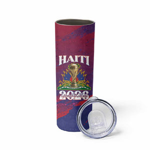 Personalized Afro-Haiti Football Skinny Tumbler 2026 Nou Retounen Anko - African Pride