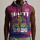 Personalized Afro-Haiti Football Sleeveless Zip Hoodie 2026 Nou Retounen Anko - African Pride