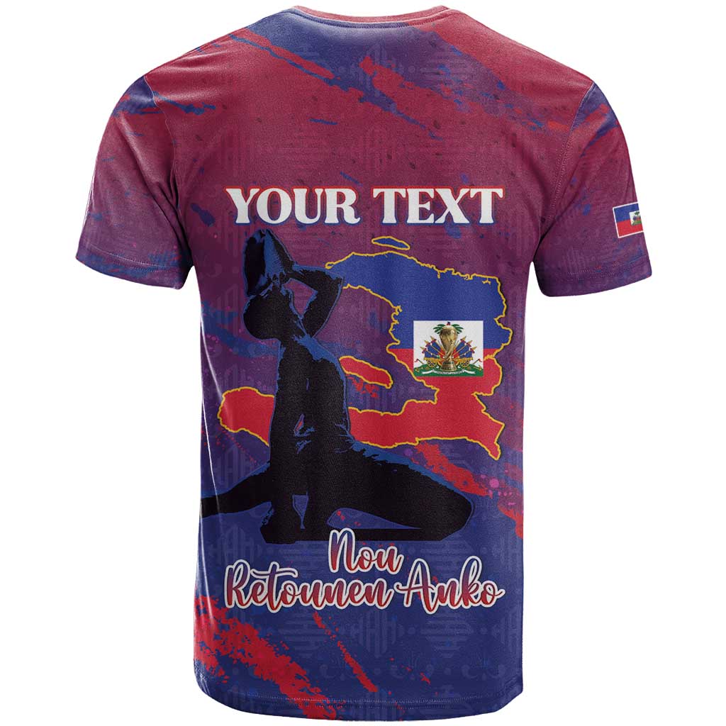 Personalized Afro-Haiti Football T shirt 2026 Nou Retounen Anko - African Pride