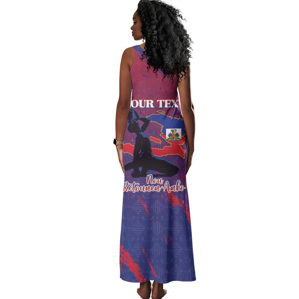 Personalized Afro-Haiti Football Tank Maxi Dress 2026 Nou Retounen Anko - African Pride