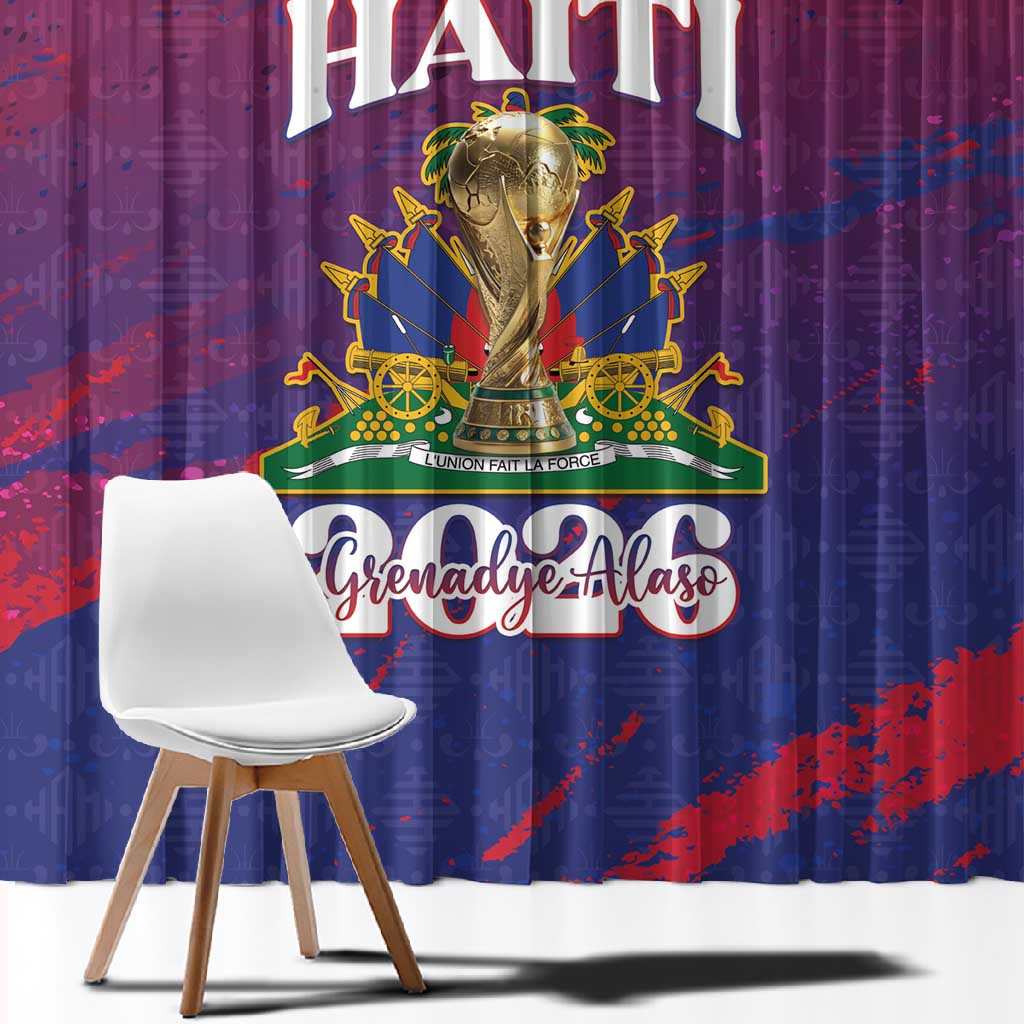 Afro-Haiti Football Window Curtain 2026 Nou Retounen Anko - African Pride