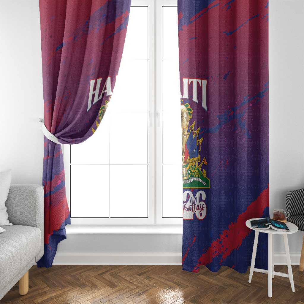 Afro-Haiti Football Window Curtain 2026 Nou Retounen Anko - African Pride