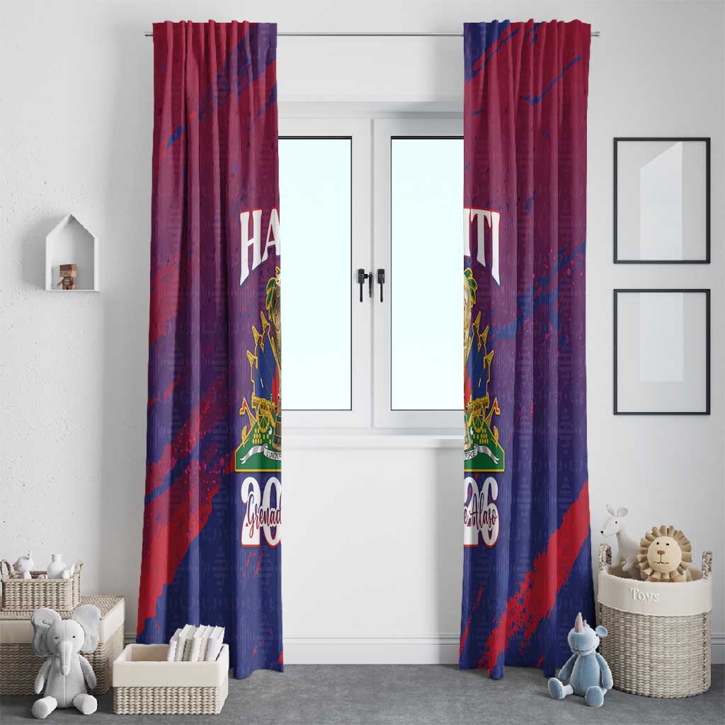 Afro-Haiti Football Window Curtain 2026 Nou Retounen Anko - African Pride