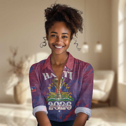 Personalized Afro-Haiti Football Women Casual Shirt 2026 Nou Retounen Anko - African Pride