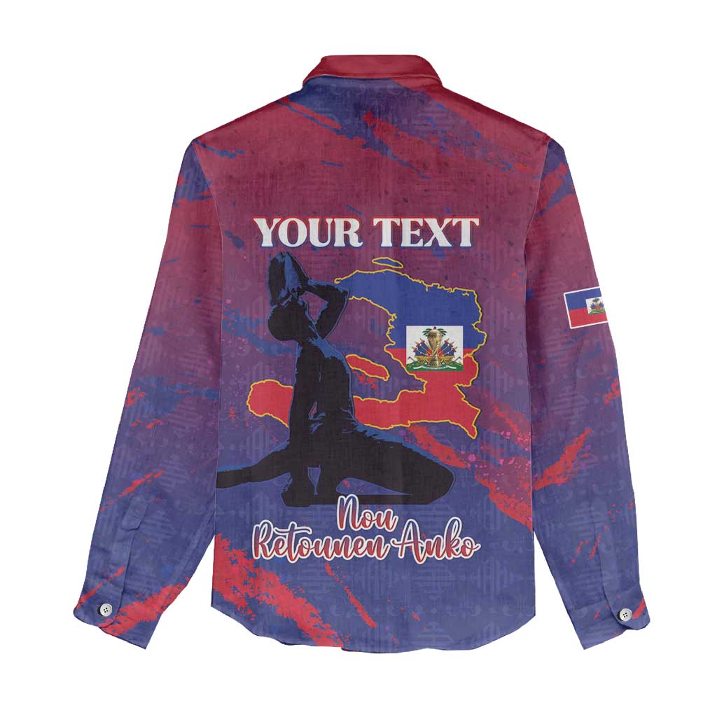 Personalized Afro-Haiti Football Women Casual Shirt 2026 Nou Retounen Anko - African Pride