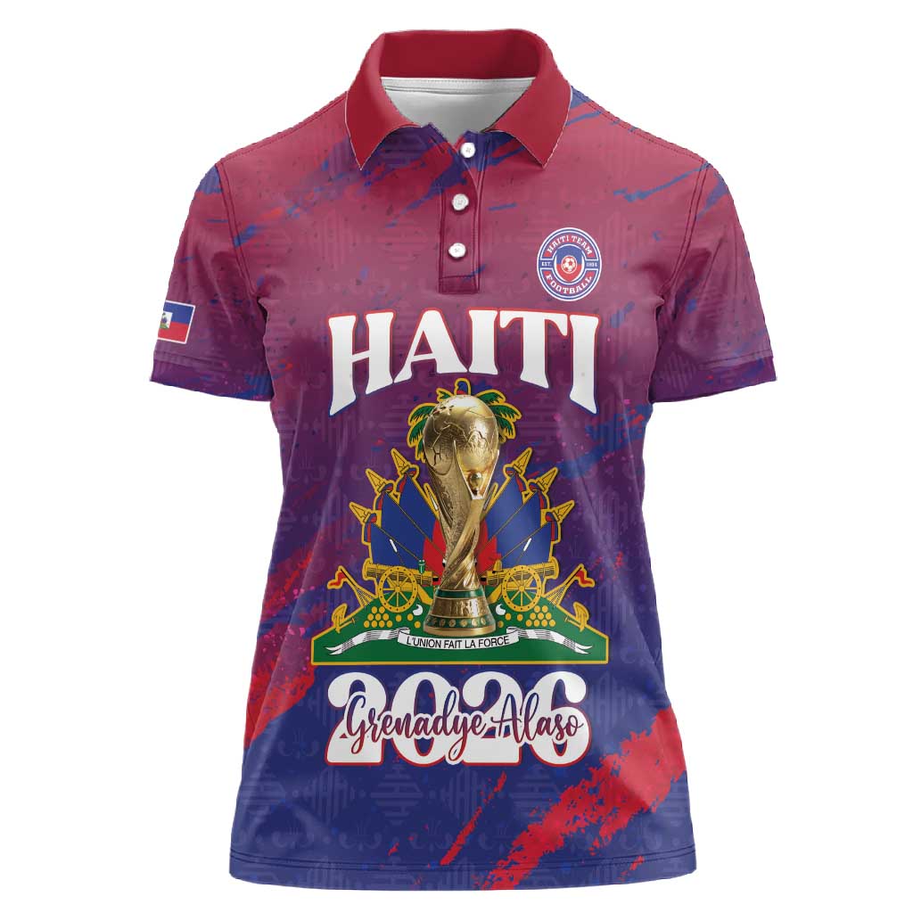 Personalized Afro-Haiti Football Women Polo Shirt 2026 Nou Retounen Anko - African Pride