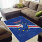 Custom Cabo Verde Football Area Rug Go Tubaroes Azuis