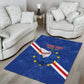 Custom Cabo Verde Football Area Rug Go Tubaroes Azuis