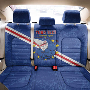 Custom Cabo Verde Football Back Car Seat Cover Go Tubaroes Azuis