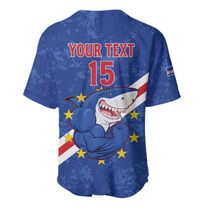 Custom Cabo Verde Football Baseball Jersey Go Tubaroes Azuis