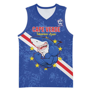 Custom Cabo Verde Football Basketball Jersey Go Tubaroes Azuis - African Pride