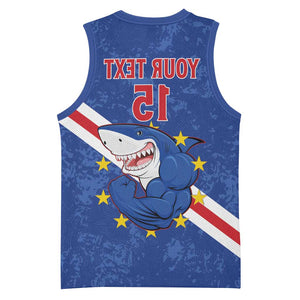 Custom Cabo Verde Football Basketball Jersey Go Tubaroes Azuis - African Pride