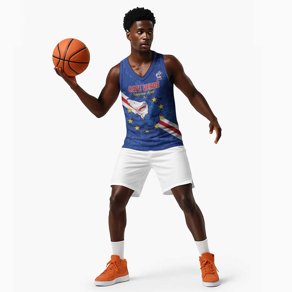 Custom Cabo Verde Football Basketball Jersey Go Tubaroes Azuis - African Pride