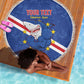 Custom Cabo Verde Football Beach Blanket Go Tubaroes Azuis