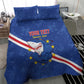 Custom Cabo Verde Football Bedding Set Go Tubaroes Azuis