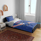 Custom Cabo Verde Football Bedding Set Go Tubaroes Azuis