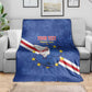 Custom Cabo Verde Football Blanket Go Tubaroes Azuis