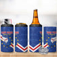 Custom Cabo Verde Football 4 in 1 Can Cooler Tumbler Go Tubaroes Azuis