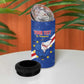 Custom Cabo Verde Football 4 in 1 Can Cooler Tumbler Go Tubaroes Azuis