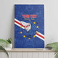 Custom Cabo Verde Football Canvas Wall Art Go Tubaroes Azuis