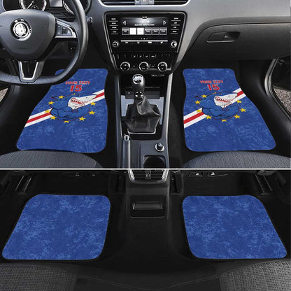 Custom Cabo Verde Football Car Mats Go Tubaroes Azuis