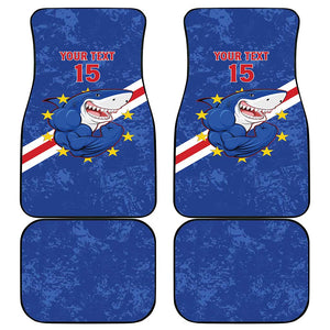 Custom Cabo Verde Football Car Mats Go Tubaroes Azuis