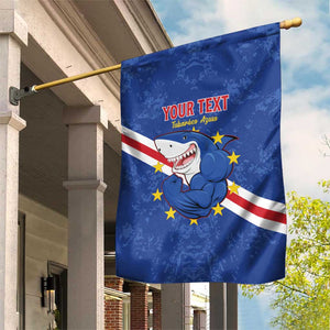 Custom Cabo Verde Football Garden Flag Go Tubaroes Azuis