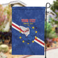 Custom Cabo Verde Football Garden Flag Go Tubaroes Azuis