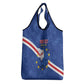 Custom Cabo Verde Football Grocery Bag Go Tubaroes Azuis