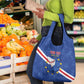 Custom Cabo Verde Football Grocery Bag Go Tubaroes Azuis