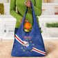 Custom Cabo Verde Football Grocery Bag Go Tubaroes Azuis